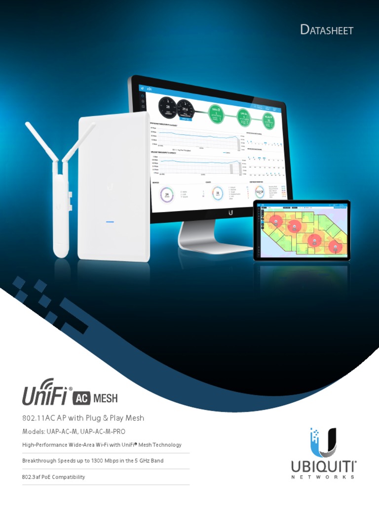 UniFi AC Mesh DS pdf Wi Fi Cloud Computing