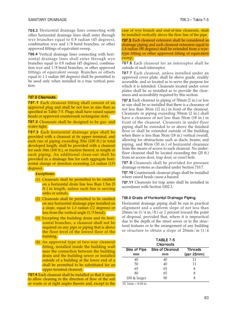 Abu Dhabi Plumbing Cleanout Standards | PDF | Plumbing | Hydraulic ...