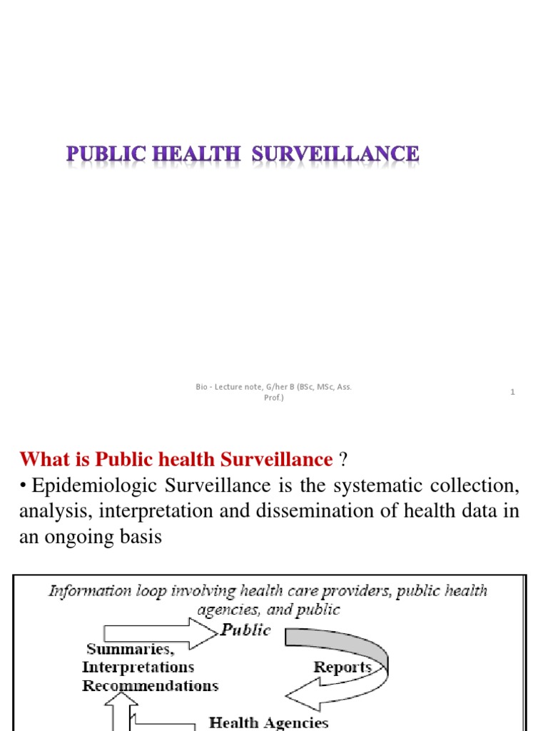 Public Health Surveillance Overview | PDF | Medical Humanities ...