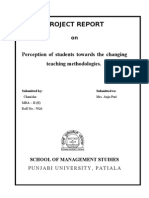 Project Report: Perception of Students Towards The Changing Teaching Methodologies