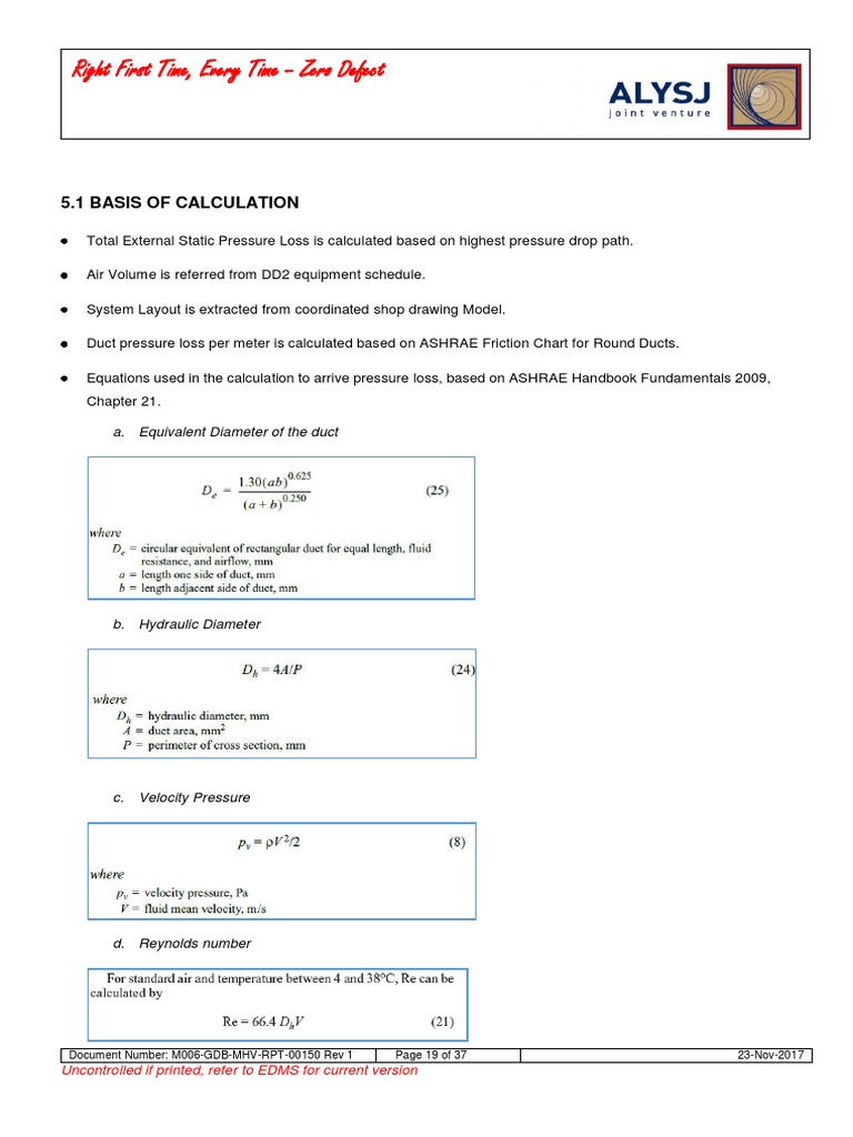 ESP Calculation Methodology in HVAC | PDF