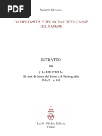 Complessita e Tecnologizzazione del sapere