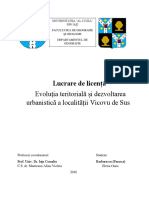 Evoluția Teritorială Și Dezvoltarea Urbanistică A Localității Vicovu de Sus PAGINA 2