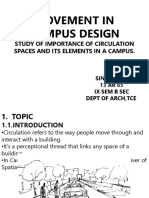 Movement in Campus Design: Study of Importance of Circulation Spaces and Its Elements in A Campus