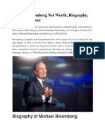 Michael Bloomberg Net Worth, Biography, Business Career