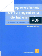 Las Operaciones de La Ingenieria de Los Alimentos - J. G. Brennan