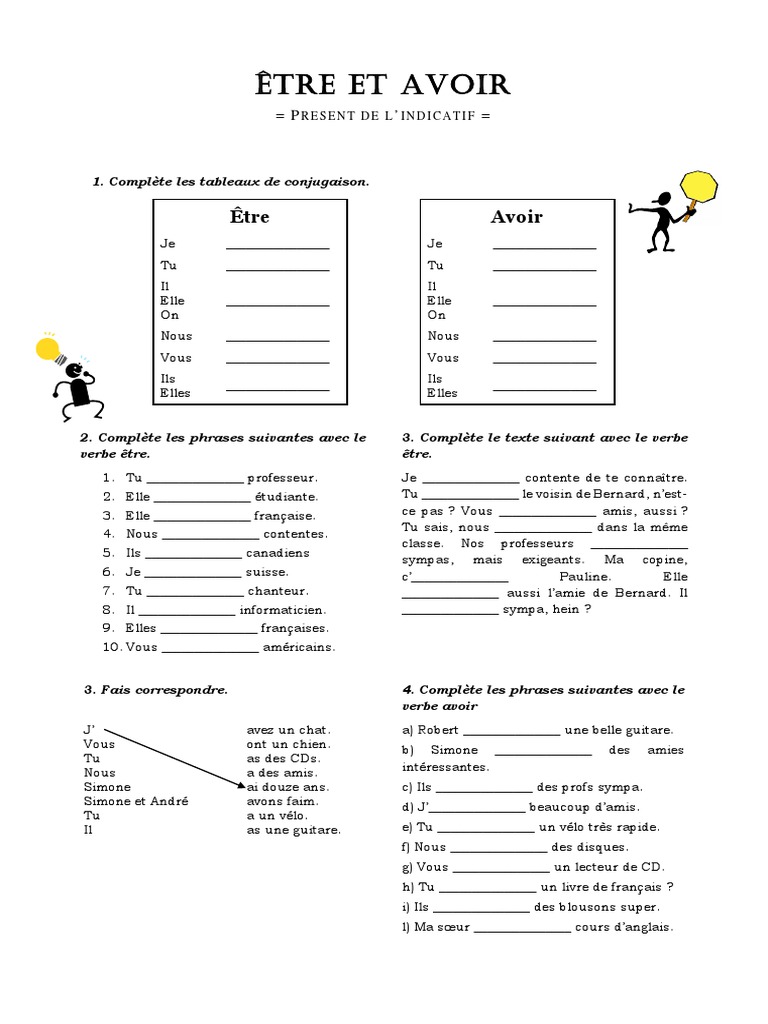 Etre Ou Avoir Echecs Jeux Et Activites