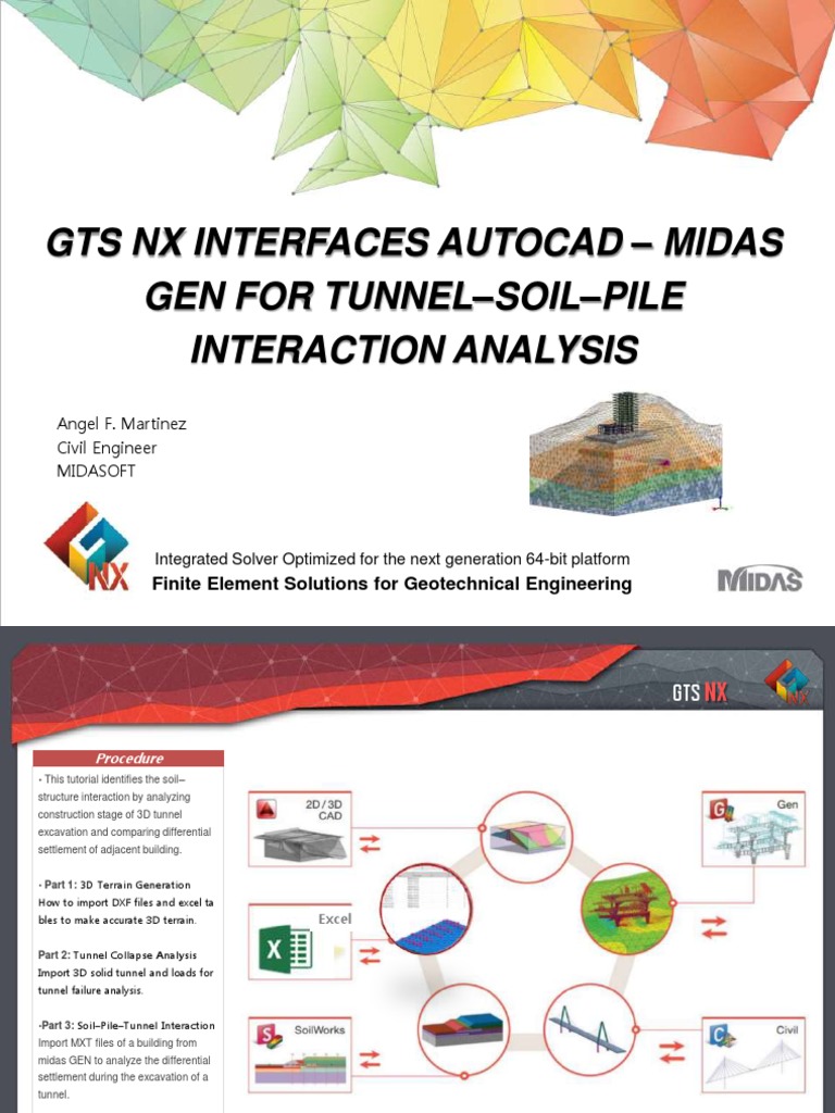 GTS NX Interfaces AutoCAD - MIDAS GEN For Tunnel-Soil-Pile Interaction ...
