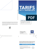 Tarifs 2015