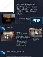 Effects of Tablesalt and Tablesugar On The Boiling Point of Water