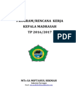 PROGRAM KERJA KEPALA Mts Sa Miftahul Hikmah