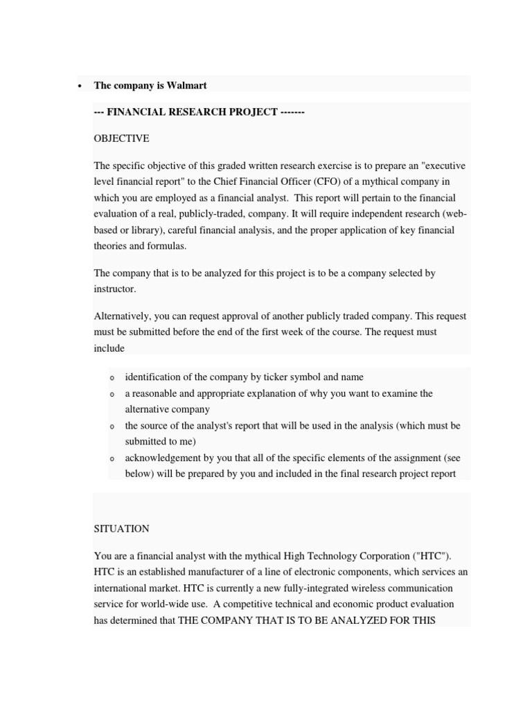 12 - MWS96KEE127BAS - 1research Project - Walmart | PDF | Beta (Finance ...
