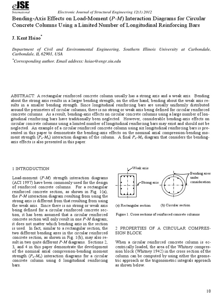 Bending Effects on Circular Concrete Columns | PDF | Strength Of ...