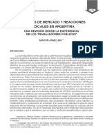 Reformas de Mercado y Reacciones Sindicales en Argentina. Una Revisión Desde La Experiencia de Los Trabajadores Públicos-Armelino