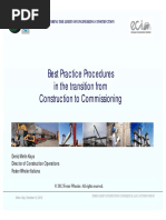 Transition From Construction to Commissioning