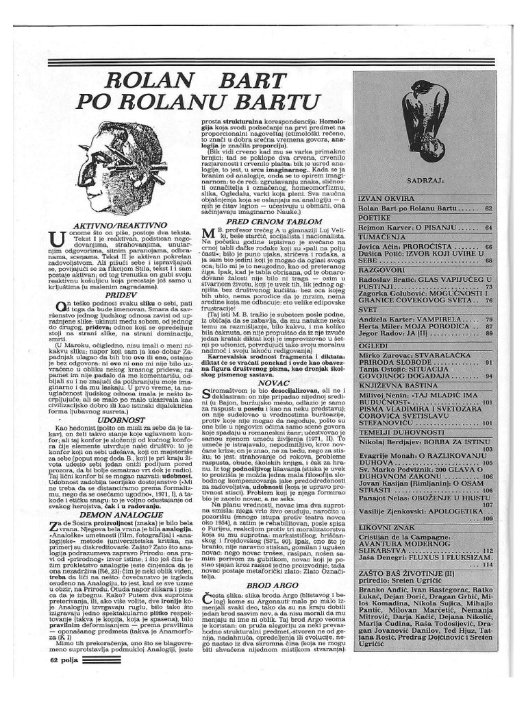 Rolan Bart PDF | PDF