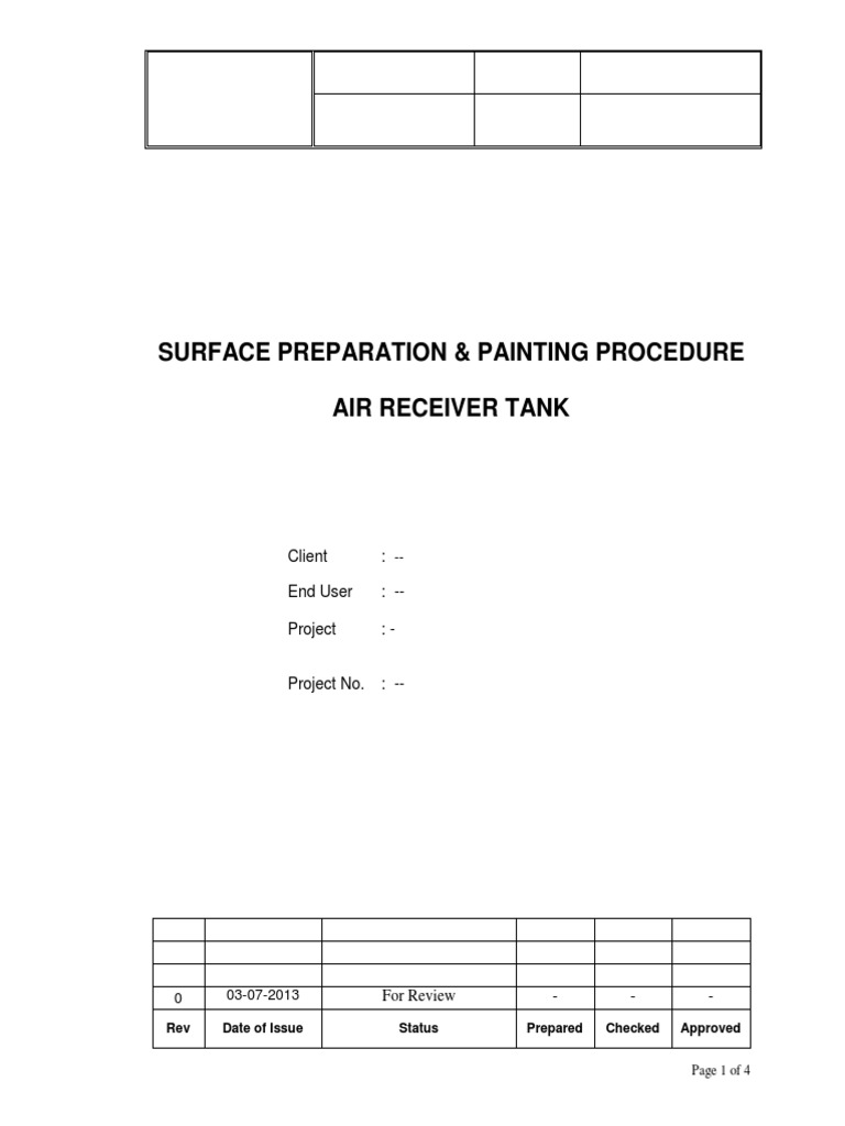 Surface Prep & Painting for Air Tanks | PDF | Paint | Abrasive