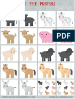 Memory Game Free Printable Farm