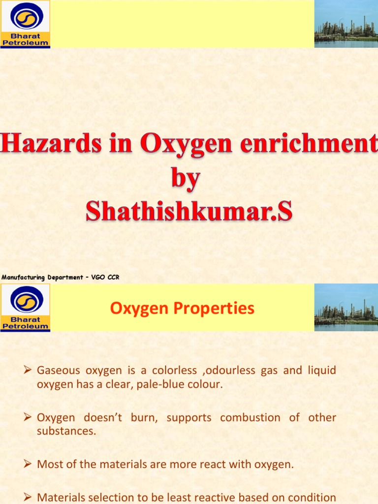 Hazards in Oxygen Enrichment PDF Oxygen Combustion