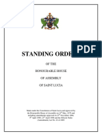 Saint Lucia House of Assembly Standing Orders PDF