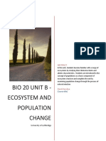 Bio 20 Unit B - Ecosystem and Population Change