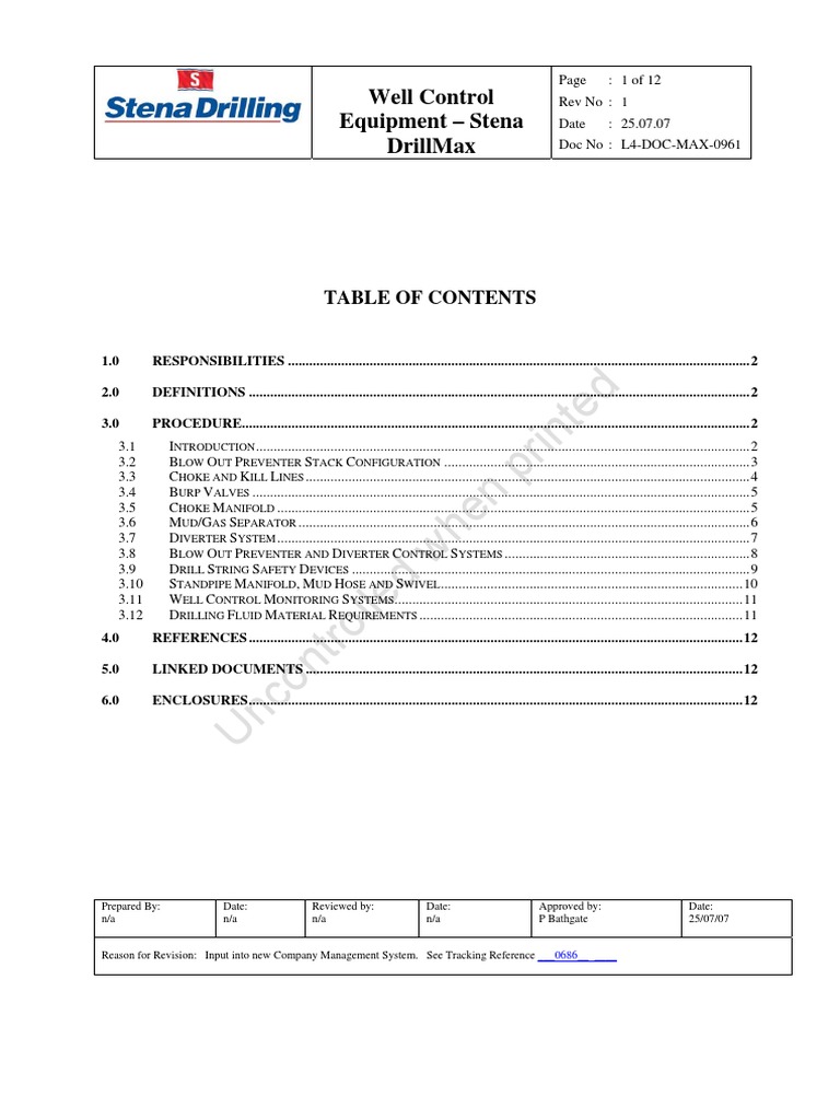 Well Control Systems for DrillMax 450 | PDF | Blowout (Well Drilling ...