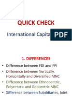 Quick Check: International Capital Flows