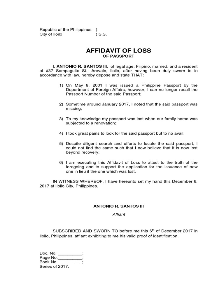 affdavit-of-loss-passport-sample-affidavit-civil-law-common-law