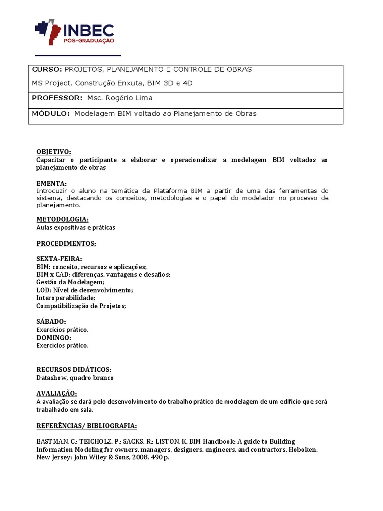 Modelagem BIM no Planejamento de Obras | PDF
