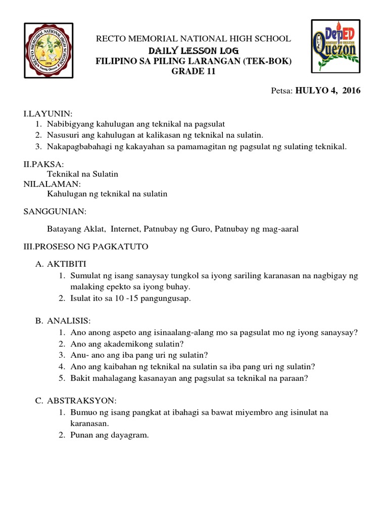 Layunin ng k 12 essay 04 picture