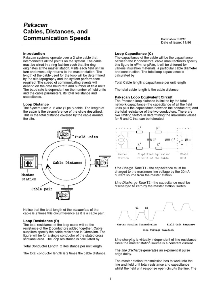 Pakscan Cable Specifications and Limits | PDF | Electrical Resistance ...