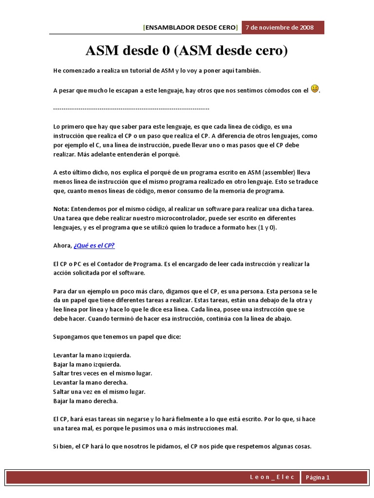 Asm Desde Cero 127 PDF | PDF