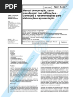 NBR 14037 - 1998 - Manual de Operação, Uso e Manutenção Das