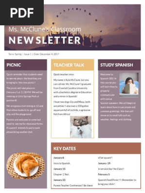 classroom newsletter