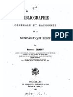 Bibliographie Generale Et Raisonnee de La Numismatique Belge