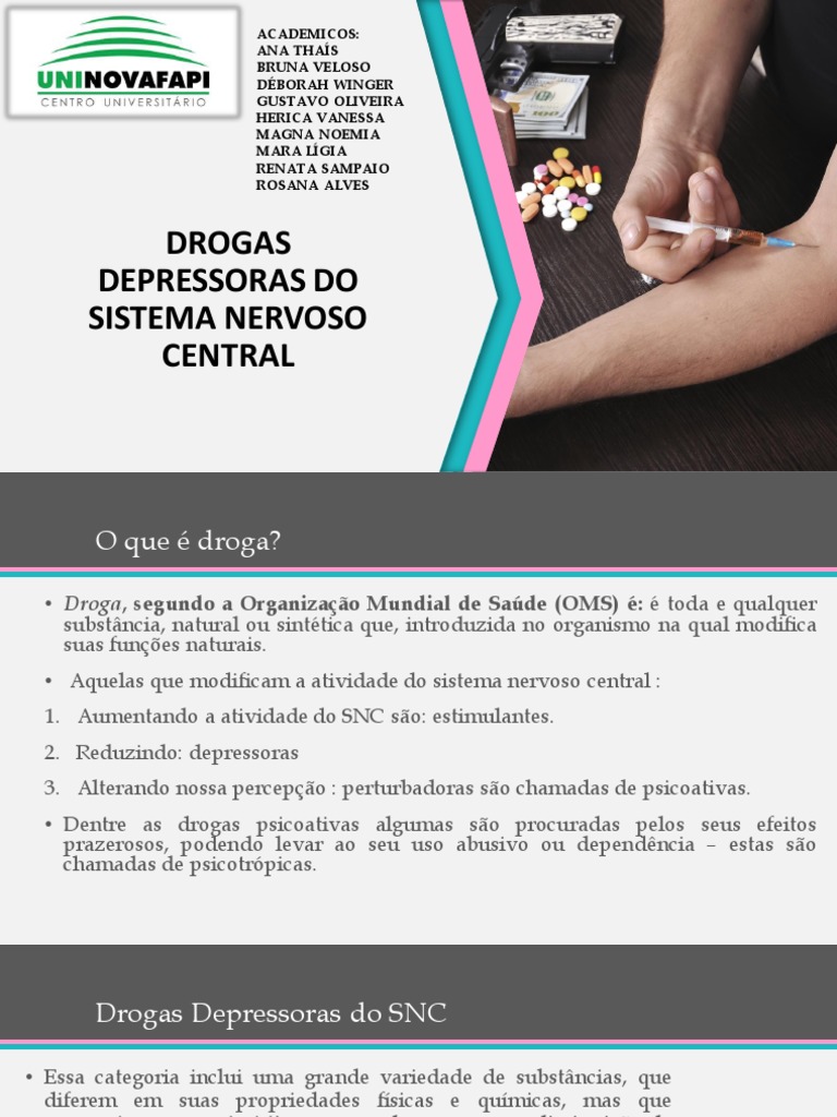 Drogas Depressoras Do Sistema Nervoso Central | PDF | Drogas | Opioide