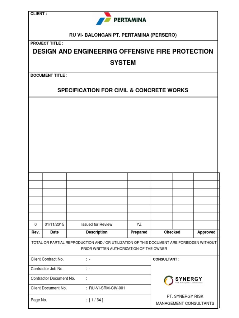 Civil & Concrete Works Specification | PDF | Concrete | Mortar (Masonry)
