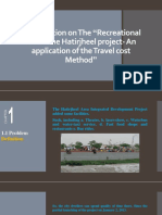Presentation Onthe "Recreational Use of The Hatirjheel Project-An Application of The Travel Cost Method"