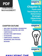 MGT 412: Strategic Management: Tools and Techniques To Determine Strategic Objectives (Internal)