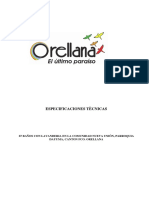 Especificaciones Tècnicas: 67 Baños Con Lavanderia en La Comunidad Nueva Unión, Parroquia Dayuma, Canton Fco. Orellana