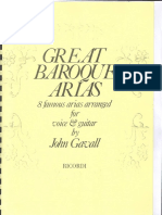 Great Baroque Arias (Voice and Guitar, Arr. John Gavall) Ed. Ricordi PDF