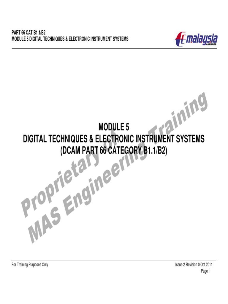 C) DCAM PART 66 - Module 5 PDF | PDF | Avionics | Electronics