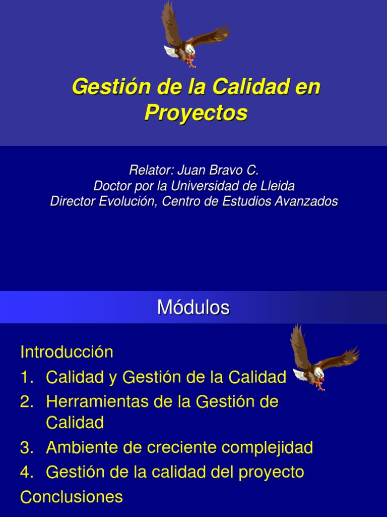 Gestion de La Calidad en Proyectos 2008 | PDF | Gestión de la calidad ...