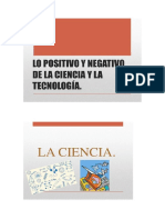 Positivo y Negativo de La Ciencia