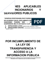 Sanciones Aplicables A Funcionarios y Servidores Publicos