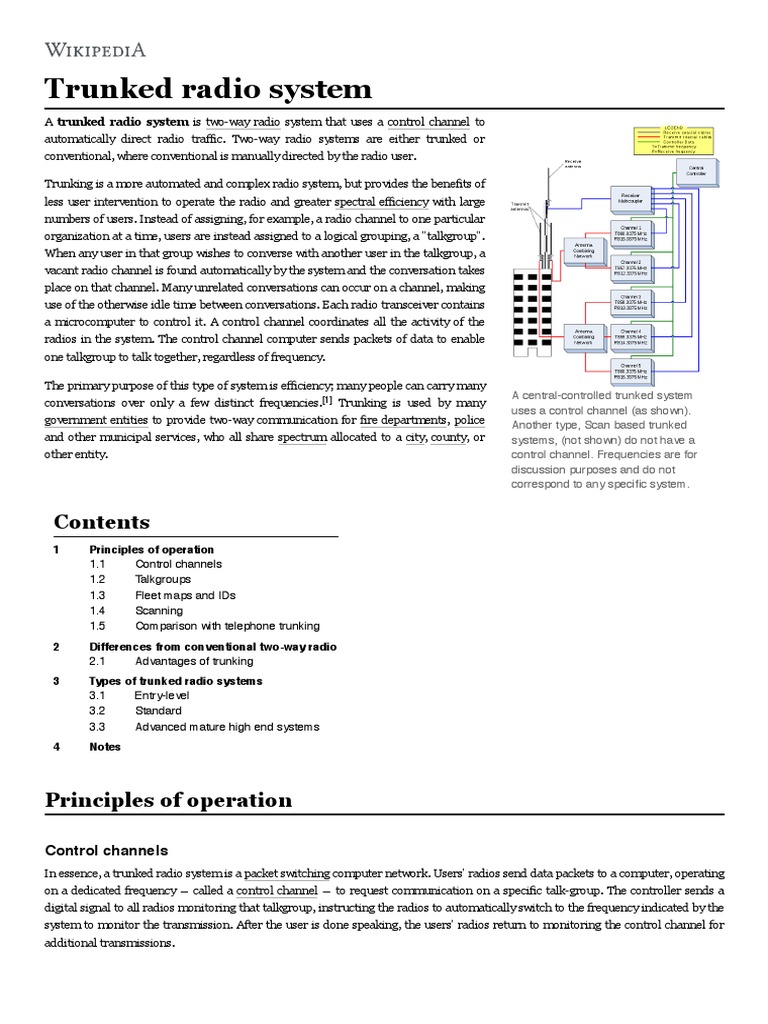 Trunked Radio System Wikipedia Broadcasting Communication