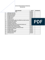 Daftar Standar Prosedur Operasional Gizi