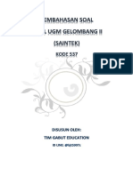 Pembahasan Utul Ugm II Saintek Paket 537 Bygedu