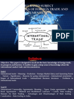 Skill Based Subject Fundmantals of Foreign Trade and Documentation