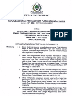 Pengurus Harian Partai Golkar DPD I Provinsi Sulawesi Utara
